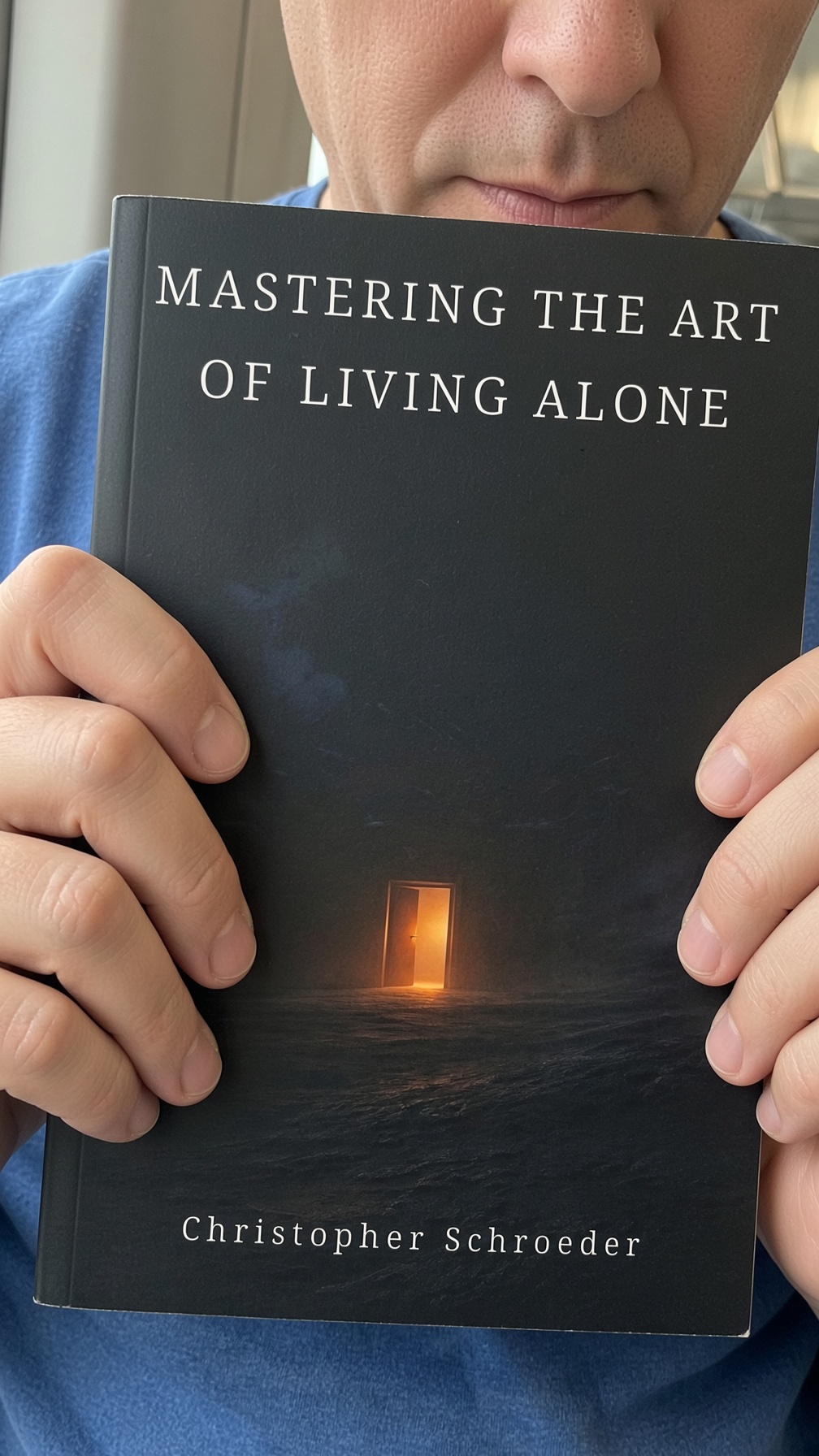 A close-up of a reader holding a copy of Mastering the Art of Living Alone